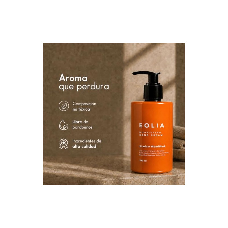 Crema para Manos, Shadow Wood Musk, No Grasosa, 300 ml