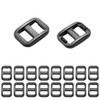 50pcs 3/8 (10.5mm) Webbing Black Plastic Slider Tri-Glide Adjust Buckles