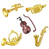 zalati Dollhouse Musical Instruments 5pcs Mini Toy Trumpet