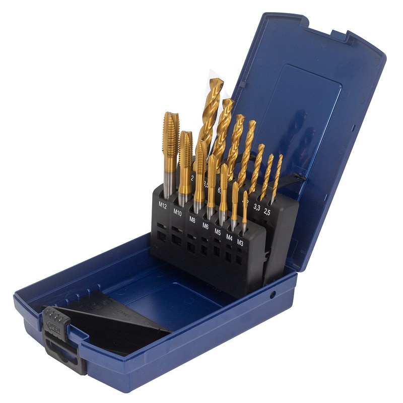 WSH-TOOLS Machine Tap Set Through Hole M3, M4, M5, M6,