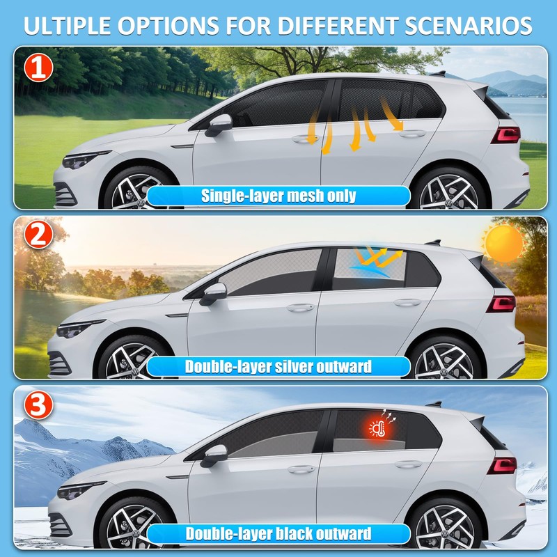 XCBYT Sun Protection Car Side Window for VW Golf 8