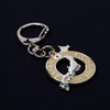 Castle Enterprise Japan Souvenir Key Chain (Japan Map Watermark, Gold)