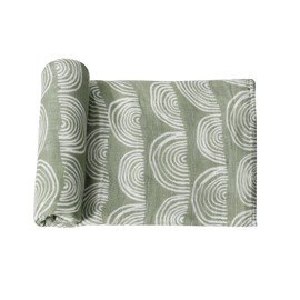 Hollyoo Muslin Swaddle Blanket, 100% Viscose Made from Bamboo Muslin Swaddle Blankets for Boys and Girls, Baby Receiving Swaddles, Unisex Receiving Blanket Newborn Gifts (Rainbow)