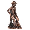 10" Western Cowboy Copper Figurine