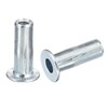 uxcell 1/4-20 Multi-Grip Rivet Nuts, 5pcs Pre-Bulbed Shank Flat Head