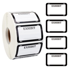 1200pcs Legal Exhibit Labels 1.7x1Inch Plaintiff Exhibit Sticker Blank File Folder Label Self-Adhesive Exhibit Tab Name Tag for Office Court Legal Document Classification Crime Scene Report Dividers