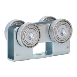 4 Wheel Heavy Duty Roller Trolley Assembly for Household Movable Door Wardrobe Iron Door Curtain Factory Track Pulley