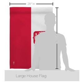 Americana Home & Garden HS140190-BO-02 Poland w/Eagle Flags of The World Nationality Impressions Decorative Vertical 28" x 40" Double Sided House Flag Set Aluminum Pole Bracket Hardware