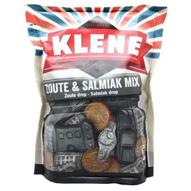 Klene Zoute & Salmiak Mix I Semisoft Salty & Salmiak Licorice Candy Mix I 270g 9.5 ounce