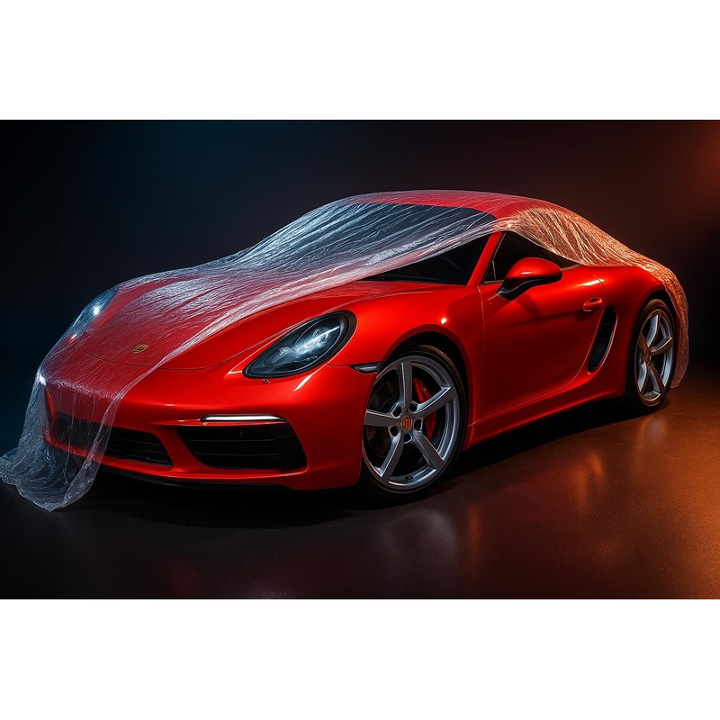 3 Pack Clear Plastic Car Covers – Disposable Waterproof Car