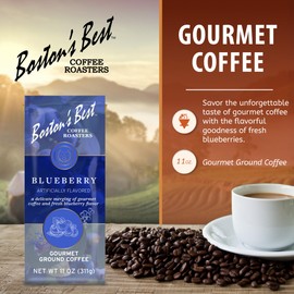 Boston’s Best Coffee - Blueberry Flavored Coffee, Delicious Gourmet Premium Ground Coffee, 11 oz. / 311 g Bag