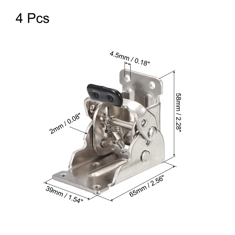 sourcing map 4pcs Table Leg Folding Brackets, Foldable Self Lock