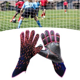 Soccer Goalkeeper Gloves, Soccer Goalie Goalkeeper Gloves Latex Anti Slip Football Gloves with Strong Grips Palms for Kids Boys (No. 8)
