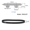 sourcing map 2pcs 150XL 037 Timing Belt 75 Teeth Rubber