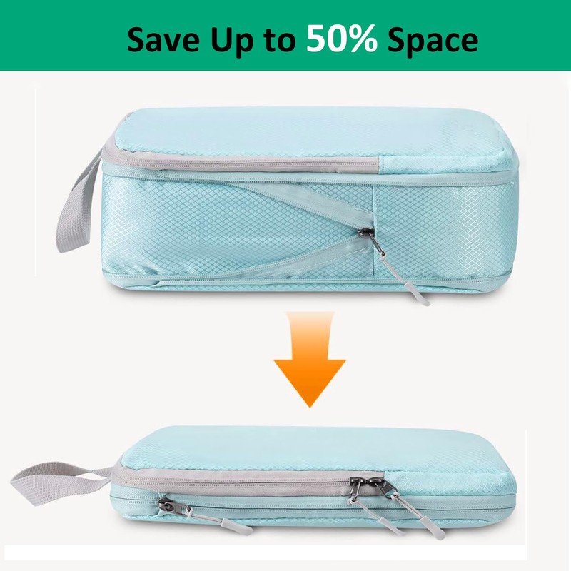 Compression Packing Cubes for Carry On Suitcases,6pcs a Set Compression