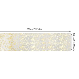 Table Runner Gold 28 cm × 20 m, Table Runner Shiny Table Runner Fancy Dress Decoration Reusable for Birthday Christmas Decoration Wedding Valentine's Day Carnival Party