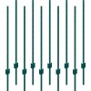 4 Feet Heavy-Duty Green Metal Fence Posts 10-Pack T-Post for