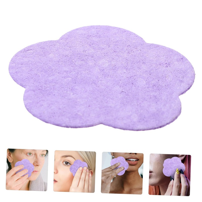 Outanaya Gentle Dual-Sided Facial Sponges 50pcs Soft Face Cleaning Tools