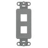 Leviton QuickPort Decora Insert, 2-Port, 41642-G, Gray