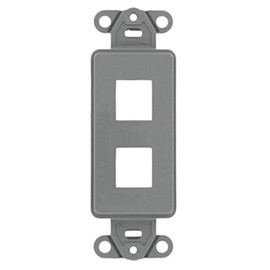 Leviton QuickPort Decora Insert, 2-Port, 41642-G, Gray