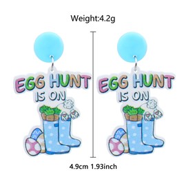 Hcvone Easter Gifts For Women Girls Easter Bunny Earrings Novelty Rabbit Egg Gnome Shaped Dangle Earrings Cute Cartoon Ear Decoration Gifts (2)