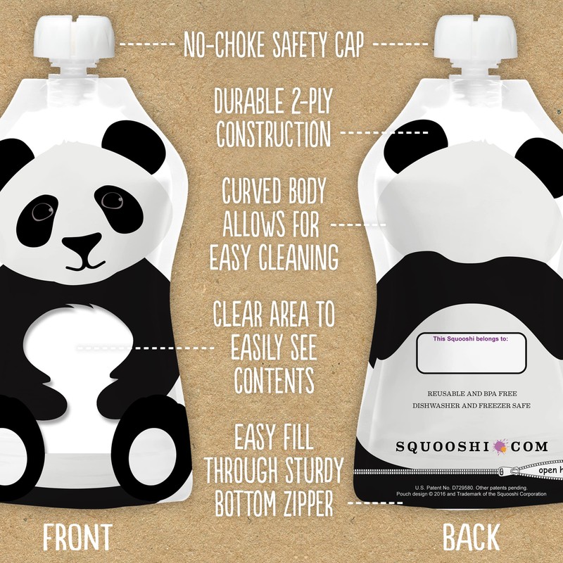 Squooshi Reusable Baby Food Pouches for Toddlers | BPA Free