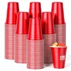Dualshine 100 Pack Red Plastic Cups 16 oz, Disposable Cups