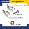 FENCINGKART Chain Link Fence Gate Hinge Kit,1-5/8 x 1-5/8 inch