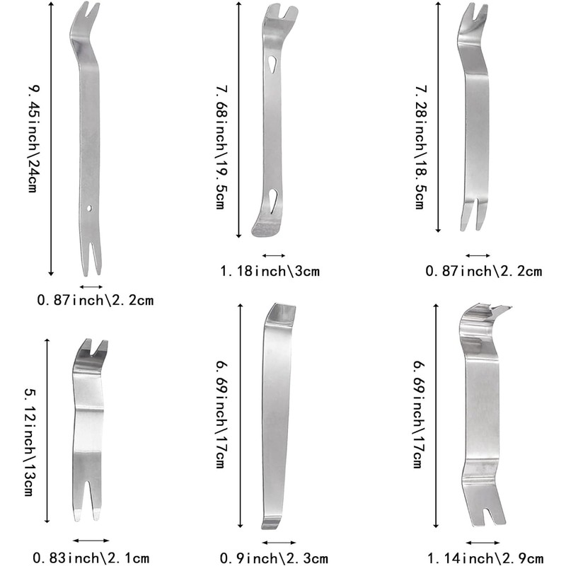 Pack of 6 Paving Stone Extraction Tool Stainless Steel Paving