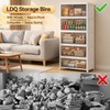 170 Qt Large Storage Bins with Lids, 5 Tier Stackable