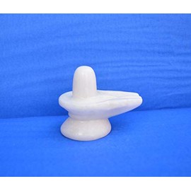 Craft Look Pure Marble Shivling Dios hindú Shiva Lingam Shiv Ling Idol Murti Estatua Adiyogi para Puja - Ídolos de adoración hinduismo en Jalari Jaldhara (mármol Blanco, 2 Pulgadas (5 centímetros))