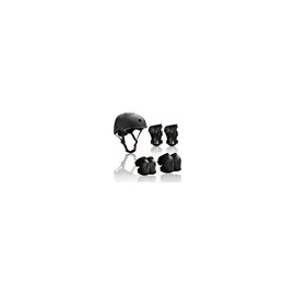 7pcs Kit De Protección De Patín Niños Con Casco Rodillera Negro