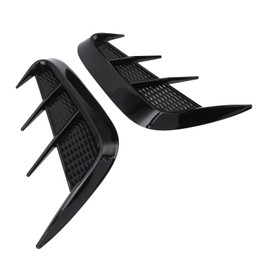 1 Pair Car Mudguard Side Wing Trim, Side Vent Trim Universal Left Right Marker Side Air Vent Cover Decorative Stickers for 1 Series E90 (Glossy Black)