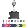 PCL Media ltd Black Retractable Badge Reel with Carabiner Clip
