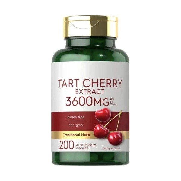 Tart Cherry 3600mg 200Caps, With Antioxidants Joint Support