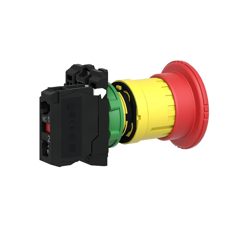 Emergency Stop Push Button, Plastic, Red