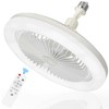 Socket Fan Light with Remote Control, 3 Colors 3000K-6500K Dimmable