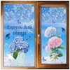 CRASPIRE 8 Styles Flower Window Stickers Hydrangea Butterfly Wall Decals