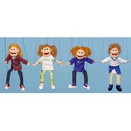 22" Brunette-haired girl in green