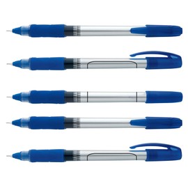 LDJ Flags Bundle of Z4+ Blue .5mm Needle Point Pens, 0.5mm Fine Point (Set of 5)