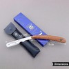 Hairdressing Style Wooden Razor with Leather Case Perfect for Beginners,