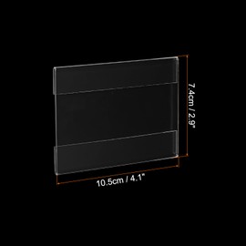 PATIKIL 3x4 Wall Mount Acrylic Sign Holder, 10Pcs Advertisement Display Frame with Tape Adhesive for Office Home Store Restaurant, Clear
