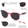 LIKSMU American Flag Sunglasses for Women Men Square Sunglasses Costume