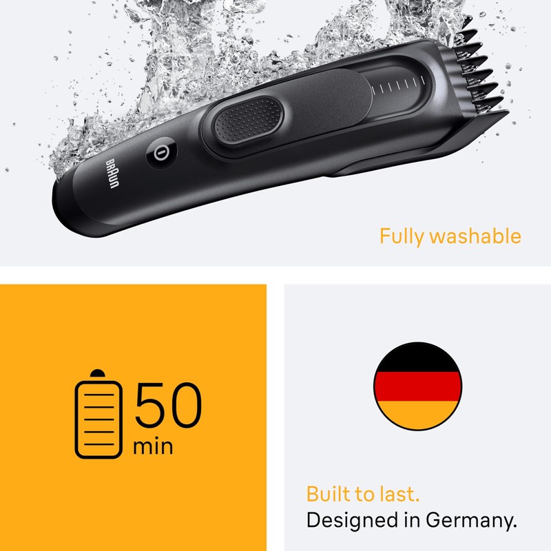 Braun Hair Clipper Series 5, +3 Styling Tools, Lifetime Sharp
