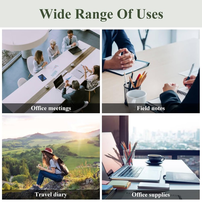 OSDUE Waterproof Paper Pocket Notebook 5 Pack (with a pen),