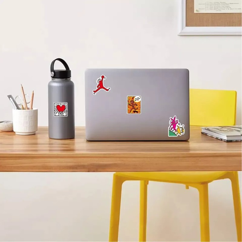 Keith Haring Arte 50 Calcomanias Stickers Pvc Contra Agua