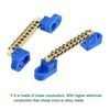 sourcing map Terminal Ground Bar Screw Block Barrier Brass 10