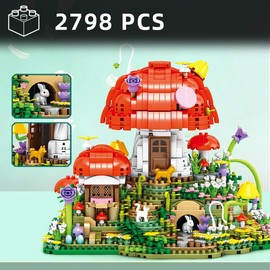 Mushroom House Mini Building Blocks Sets - 2798PCS Unique Creative Ideals Ganoderma Hotel Treehouse Micro Mini Blocks Bricks Kit Toys for Adult, Collectible Architecture Deco, Birthday Gift for Kid