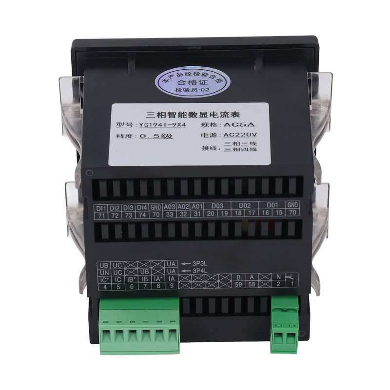 3 Phase Current Meter LED Digital Display Ammeter Programmable Intelligent