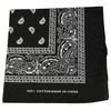 BLACK - Paisley Style Bandana Square Bikers Head Scarf Neck